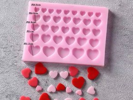 Molde silicona 34 mini corazon